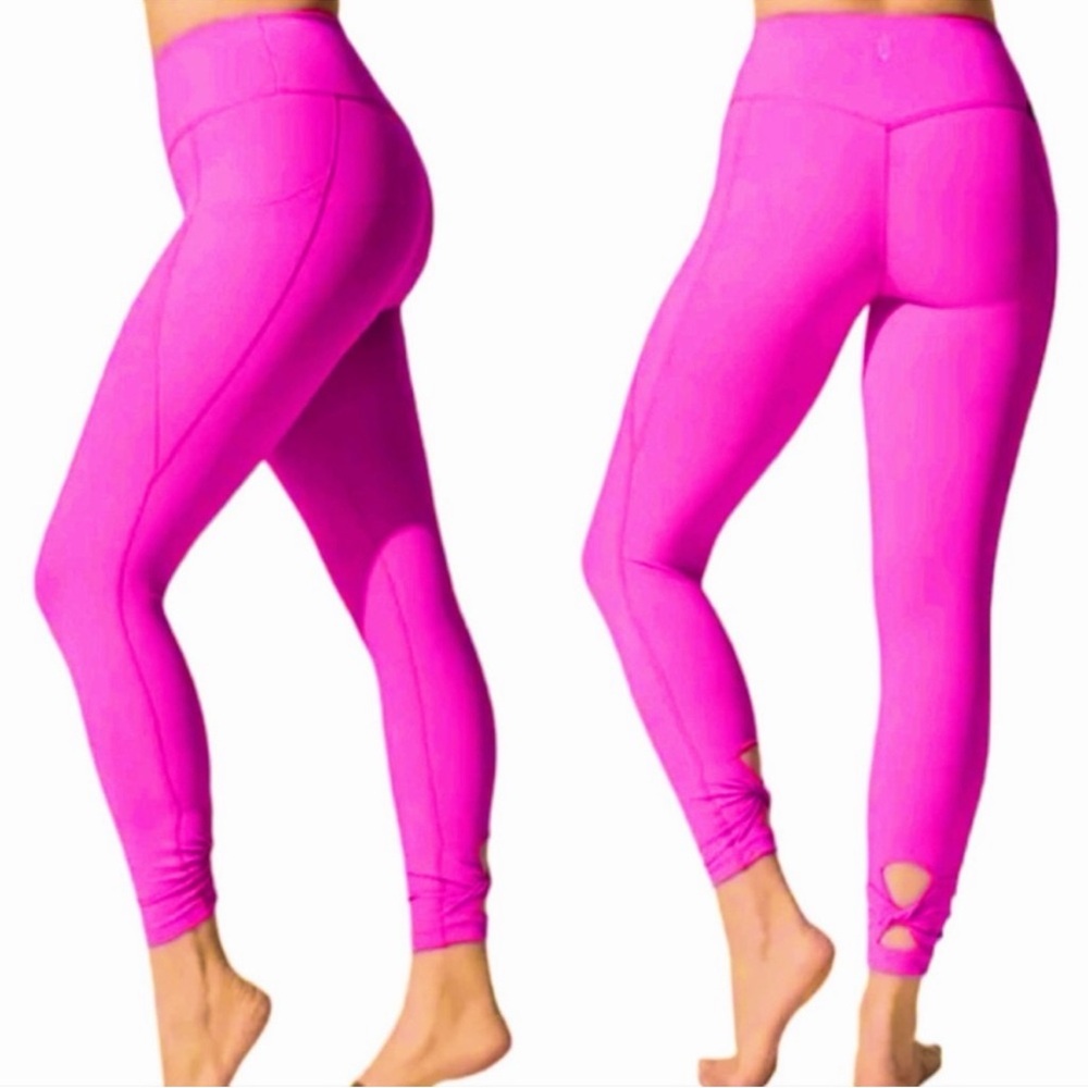 Free People FP Movement VibrantPink Wave Rider Athletic Athleisure Leggings M